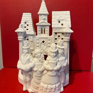 Partylite teacup bisque Carolers